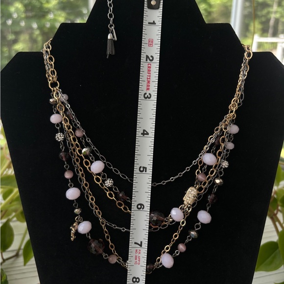 Simply Vera Multi Chain Statement Necklace - Picture 10 of 11